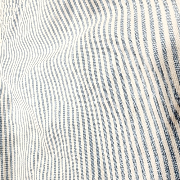 Old Navy Extra High Rise Jeans Women's 4 Sky Hi Straight Blue Striped Button Fly - Picture 6 of 16